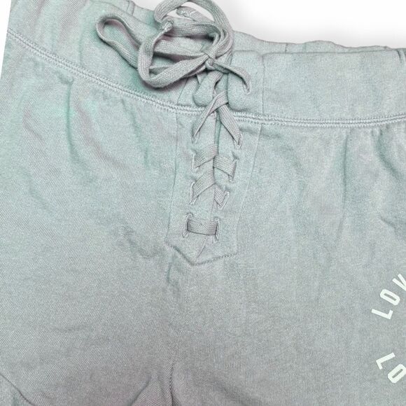 PINK VICTORIA’S SECRET Women’s Light Green Lace-Up Drawstring Lounge Shorts Size - Picture 5 of 5